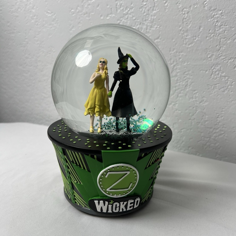 Vintage 2003 VHTF Wicked Musical Snow Globe One Short Day Works RARE